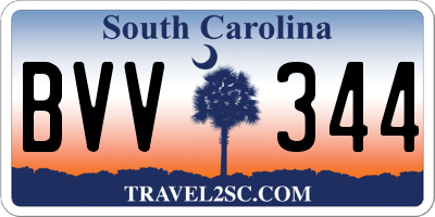 SC license plate BVV344