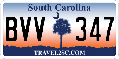 SC license plate BVV347