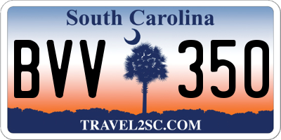 SC license plate BVV350