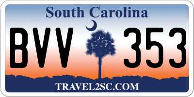 SC license plate BVV353