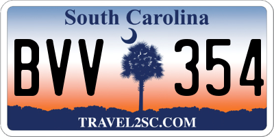 SC license plate BVV354