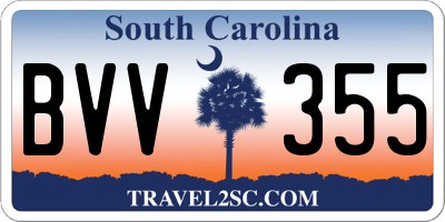 SC license plate BVV355