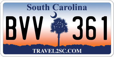 SC license plate BVV361