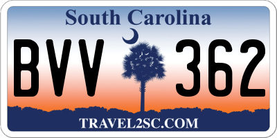 SC license plate BVV362