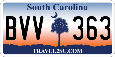 SC license plate BVV363