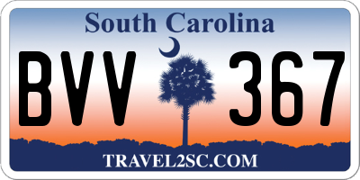 SC license plate BVV367