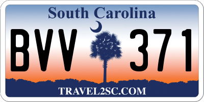 SC license plate BVV371