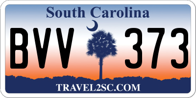 SC license plate BVV373