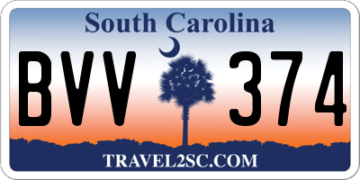 SC license plate BVV374