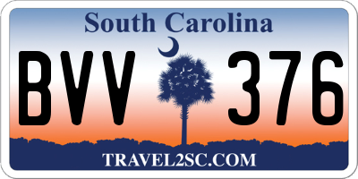 SC license plate BVV376