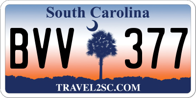 SC license plate BVV377