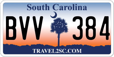 SC license plate BVV384