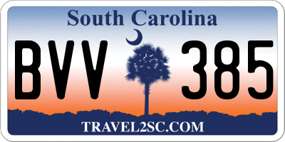 SC license plate BVV385