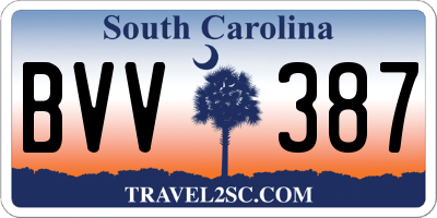 SC license plate BVV387