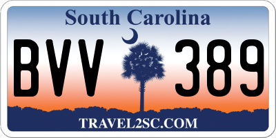 SC license plate BVV389