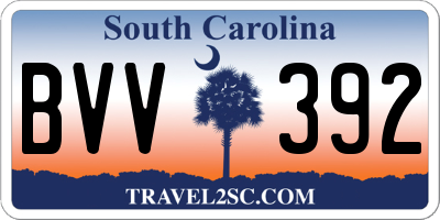 SC license plate BVV392