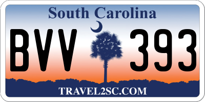 SC license plate BVV393