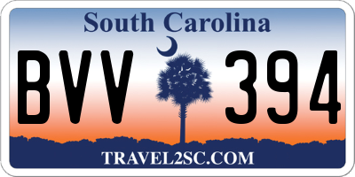 SC license plate BVV394