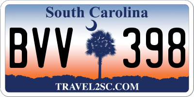 SC license plate BVV398