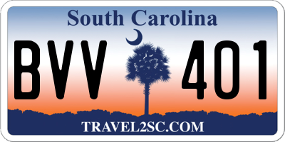 SC license plate BVV401
