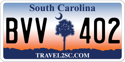 SC license plate BVV402
