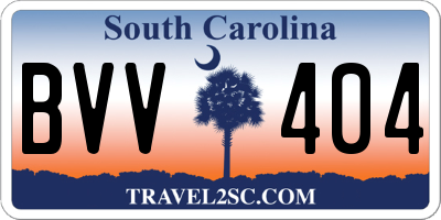 SC license plate BVV404