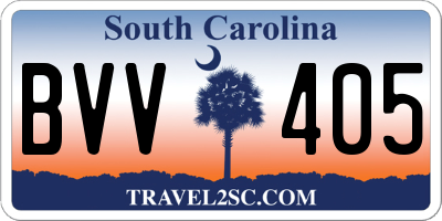 SC license plate BVV405