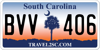 SC license plate BVV406