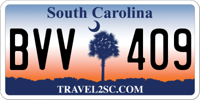 SC license plate BVV409