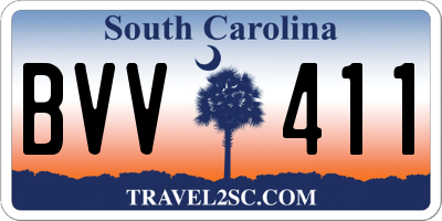 SC license plate BVV411