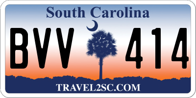SC license plate BVV414