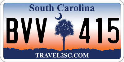 SC license plate BVV415