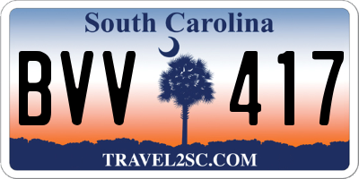 SC license plate BVV417