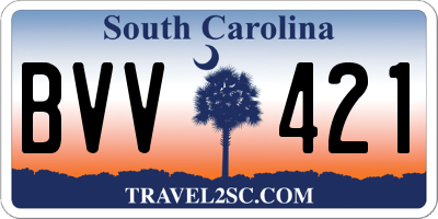SC license plate BVV421