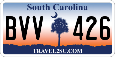 SC license plate BVV426