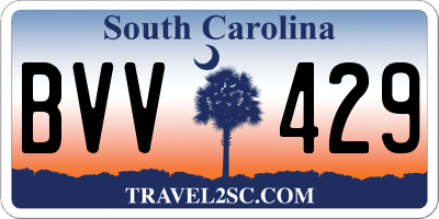 SC license plate BVV429
