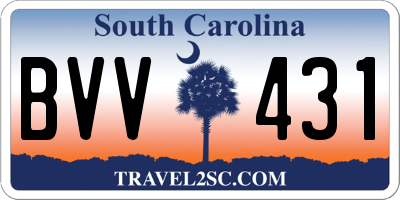 SC license plate BVV431