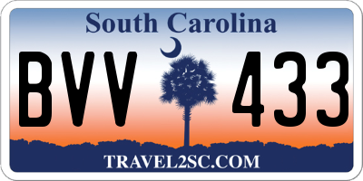 SC license plate BVV433