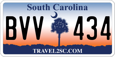 SC license plate BVV434