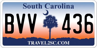 SC license plate BVV436