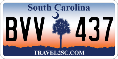 SC license plate BVV437