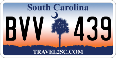 SC license plate BVV439