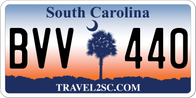 SC license plate BVV440