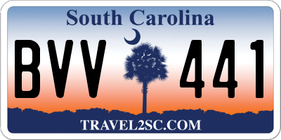 SC license plate BVV441