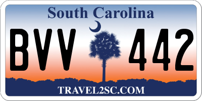 SC license plate BVV442