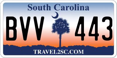 SC license plate BVV443