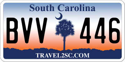 SC license plate BVV446