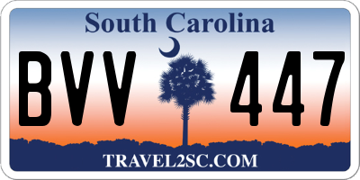 SC license plate BVV447