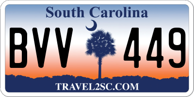SC license plate BVV449