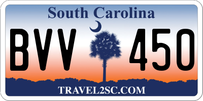 SC license plate BVV450